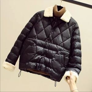 Black Cotton Coat For Woman